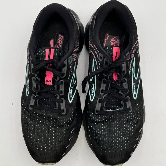 Brooks Glycerin 20 Womens Size 9 Running Shoes Black Pink Teal 1203691B005 - Picture 10 of 14